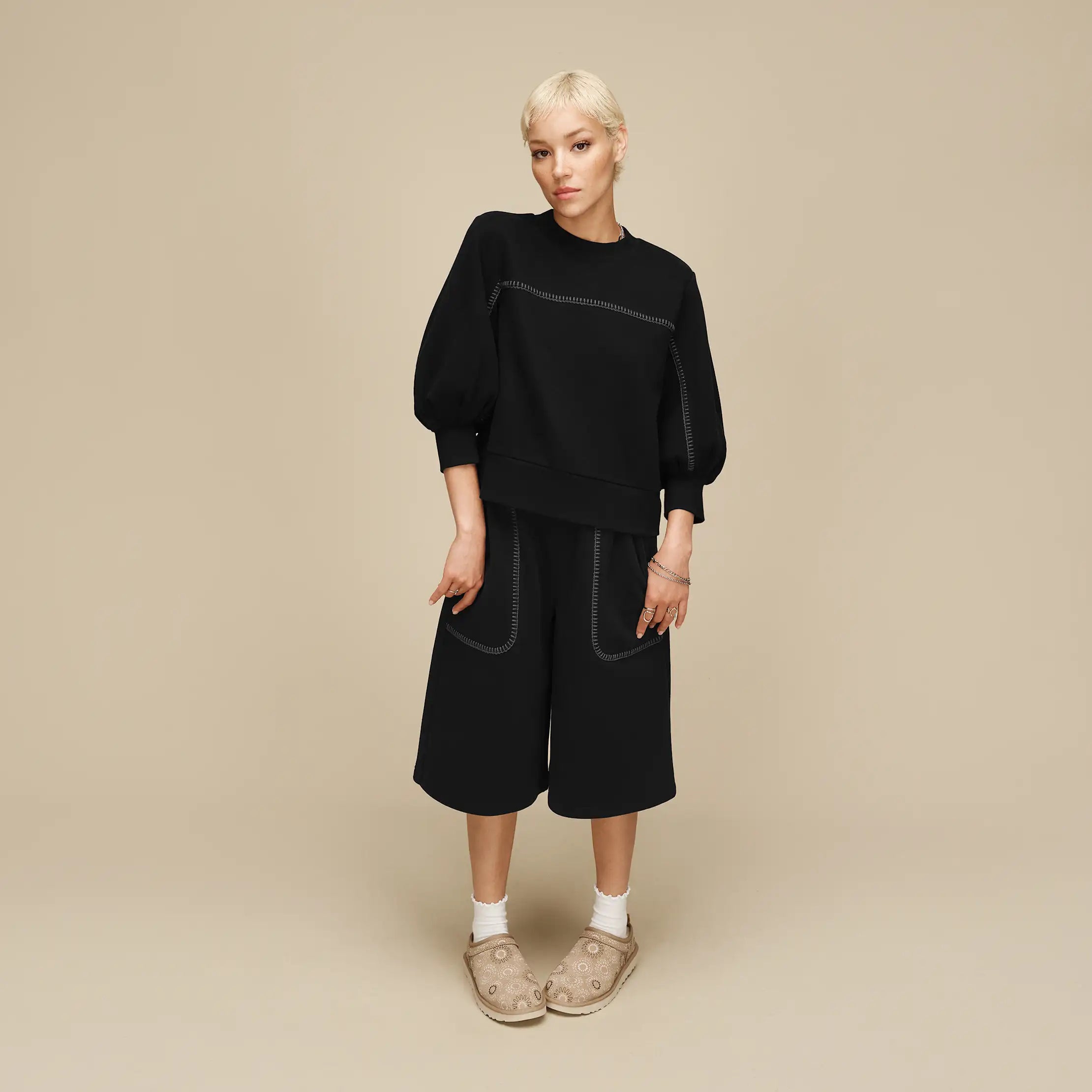 Ugg Classic Puff Sleeve Top Black