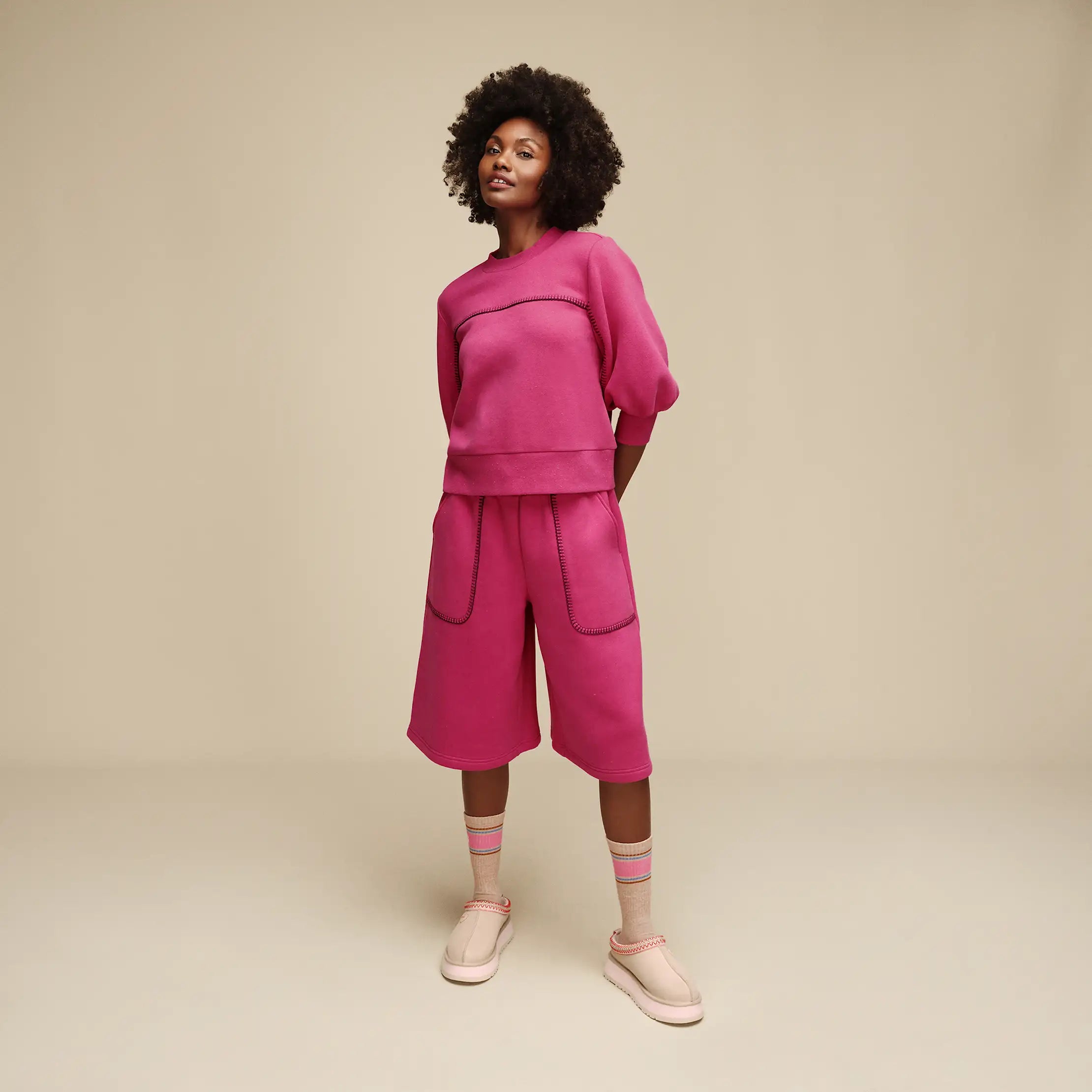 Ugg Classic Puff Sleeve Top Vavoom Heather
