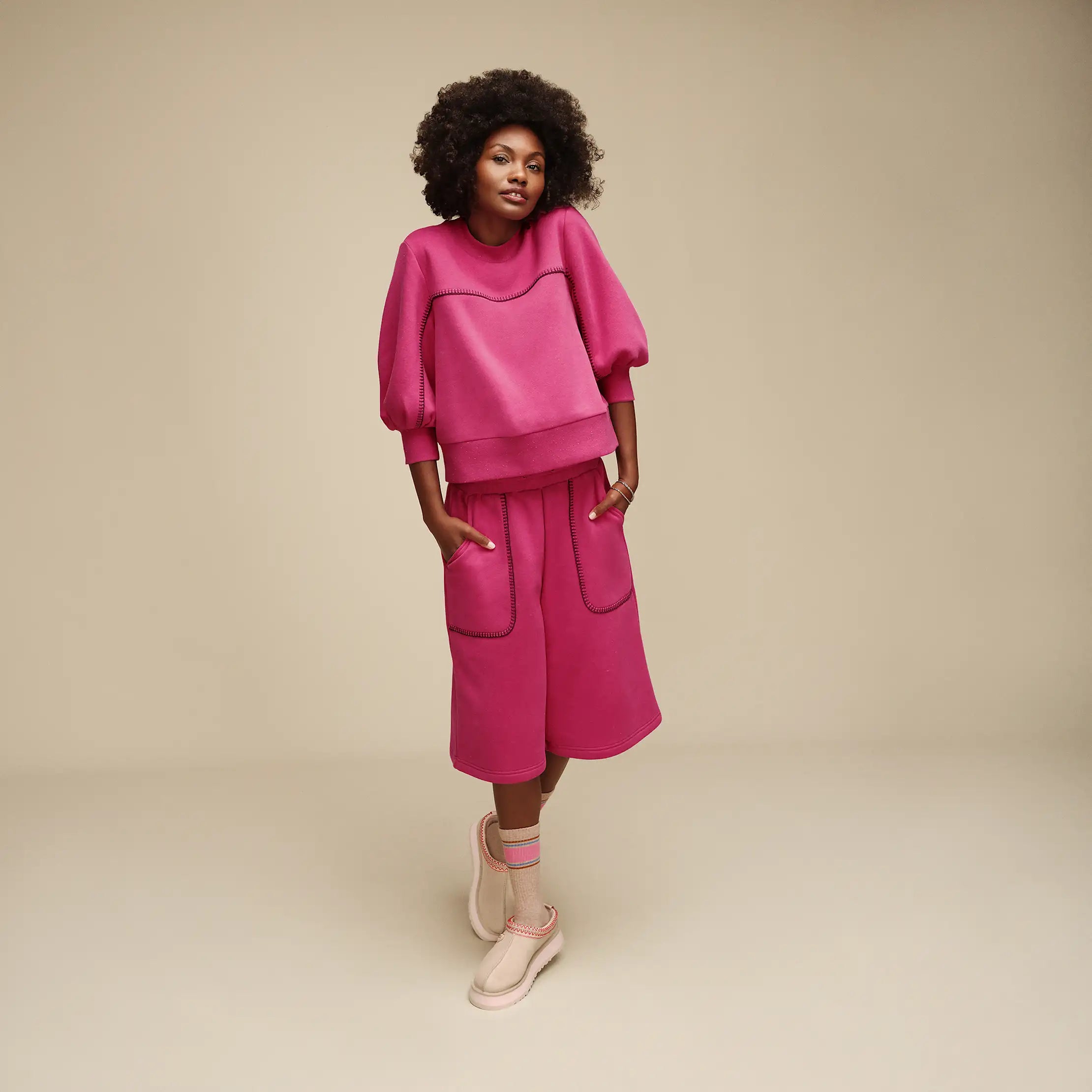 Ugg Classic Puff Sleeve Top Vavoom Heather