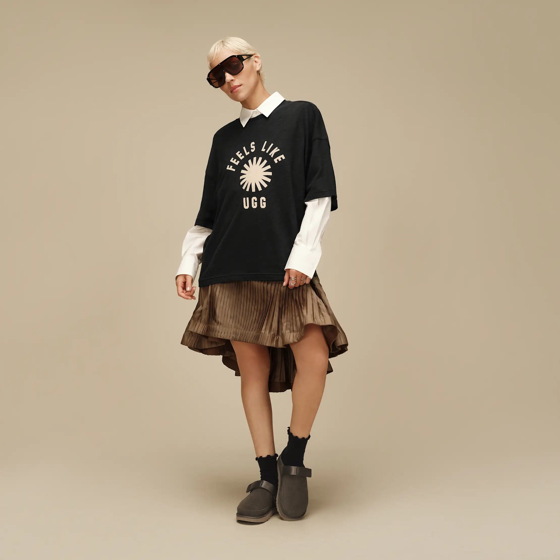 Ugg Feels Like Ugg Tee Ink / Cream