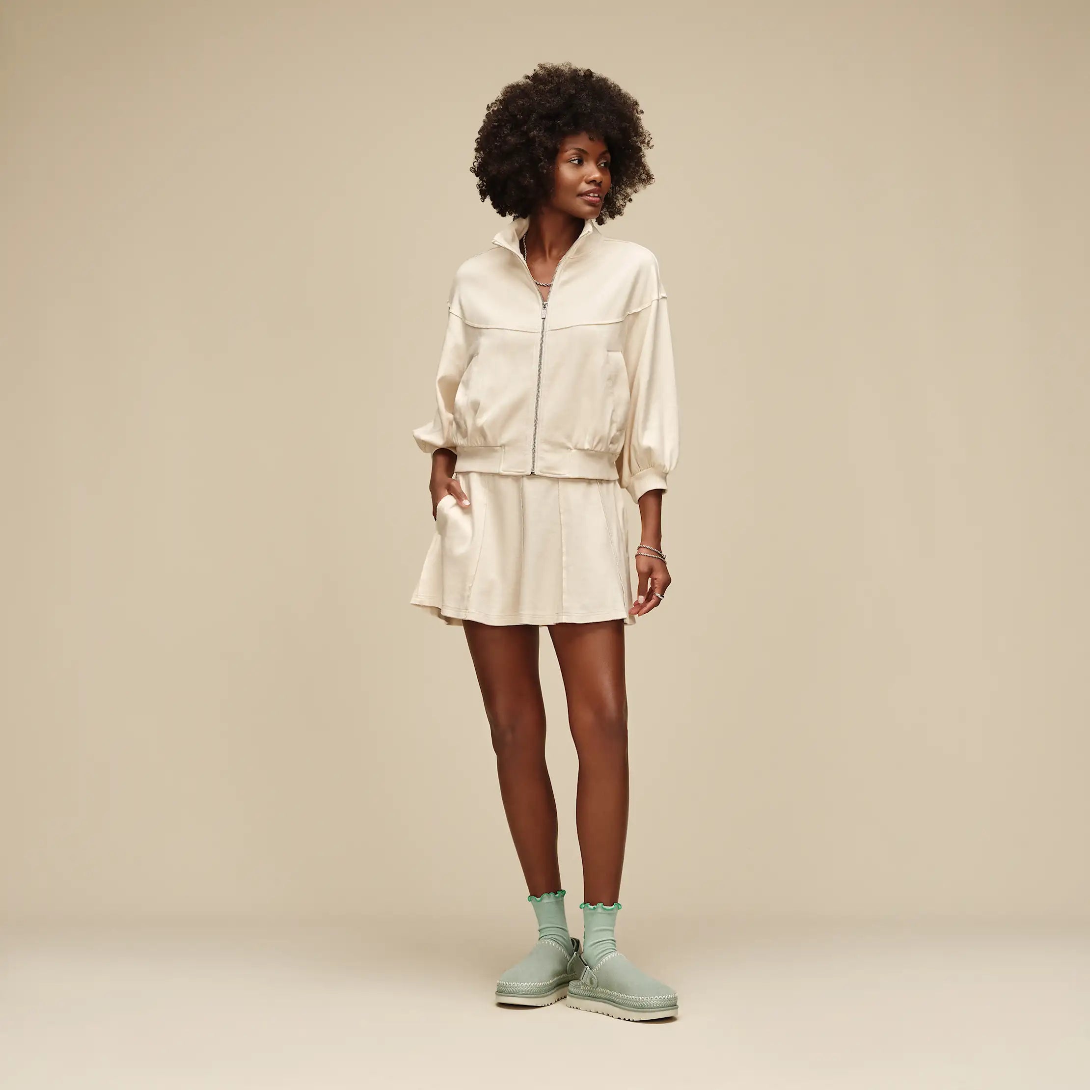 Ugg Kyleigh Full-Zip Jacket Cream