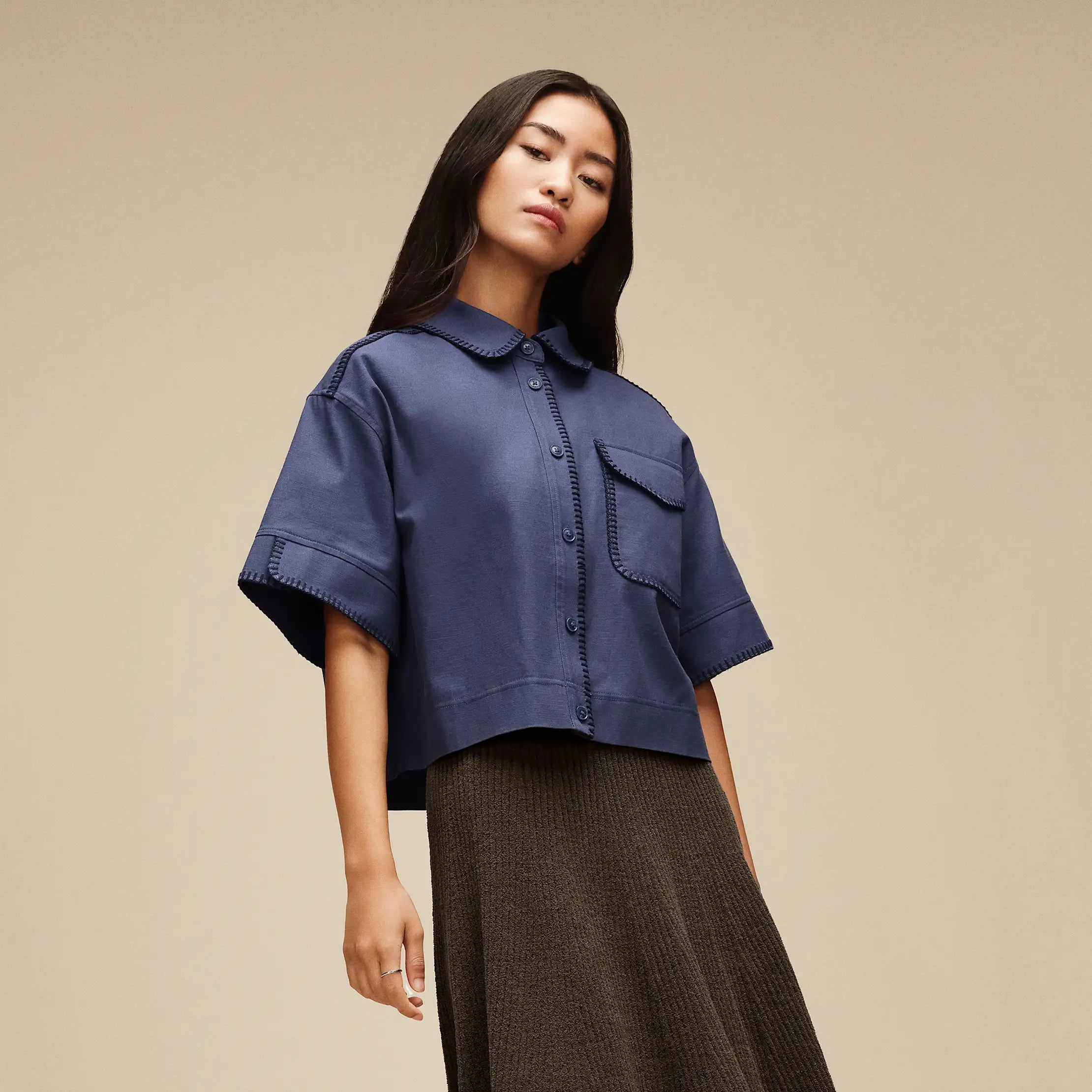 Ugg Nathalia Ss Button Up Top Amalfi