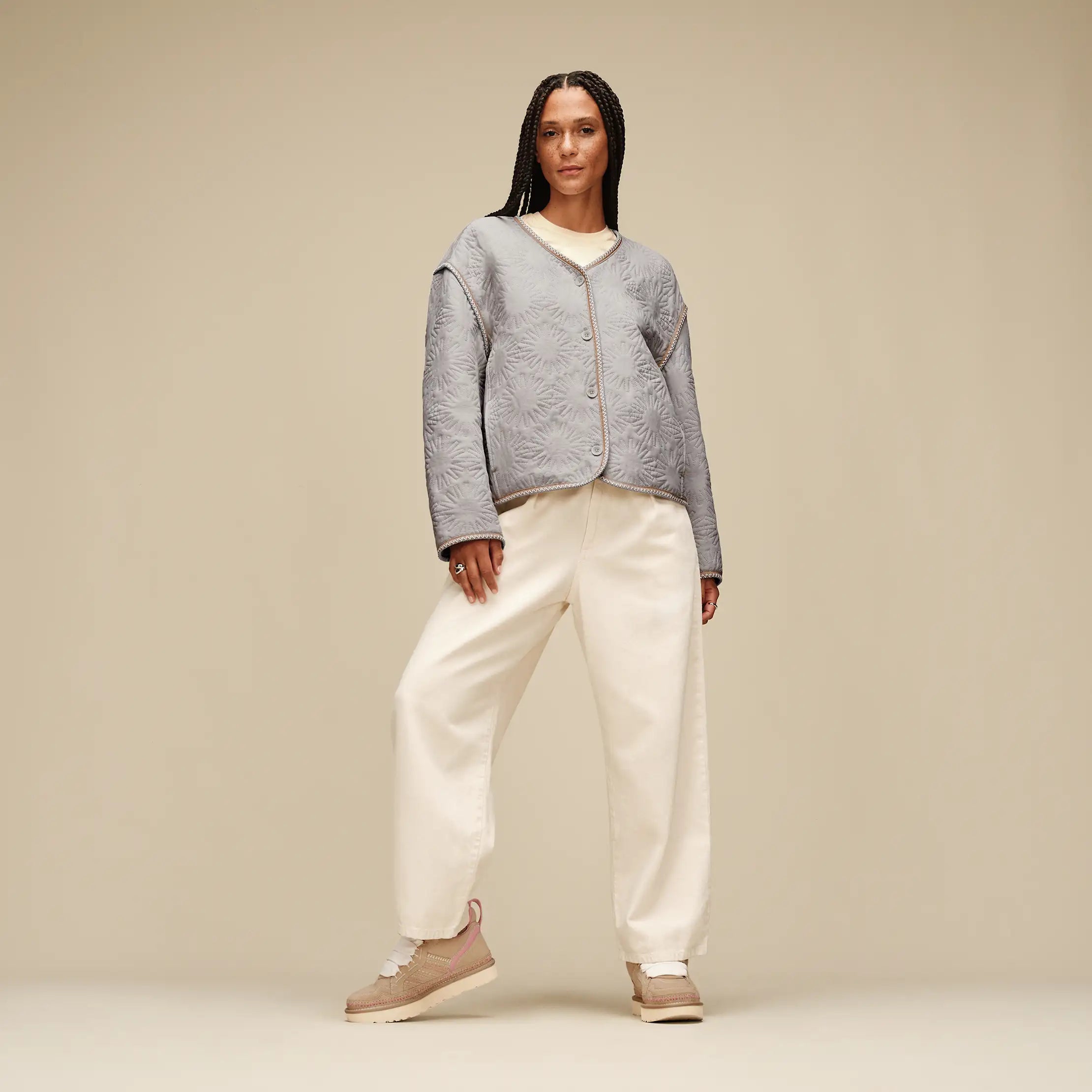 Ugg Sun Quilted Jacket Light Grey