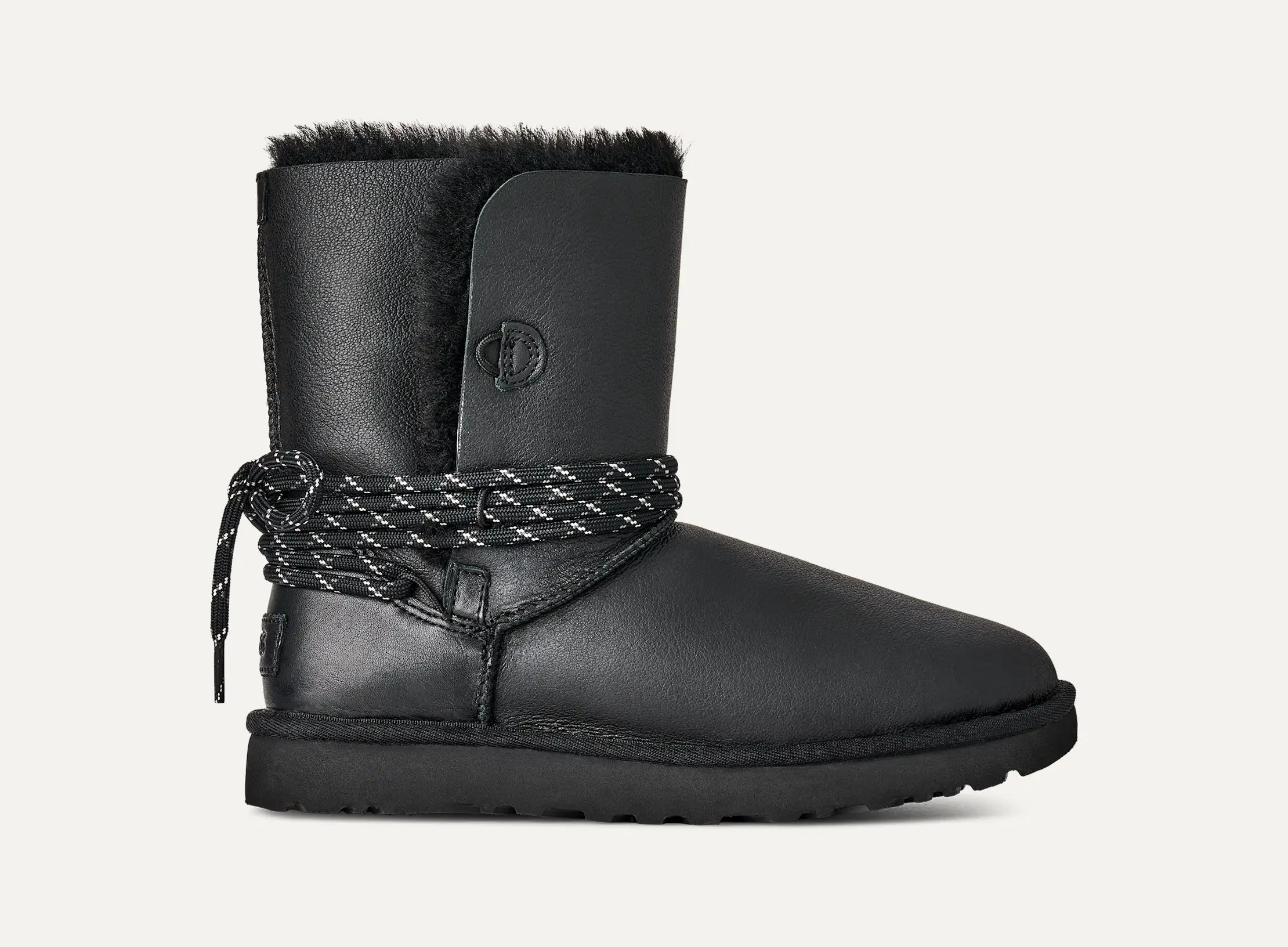 Ugg Bailey Tie Leather Black