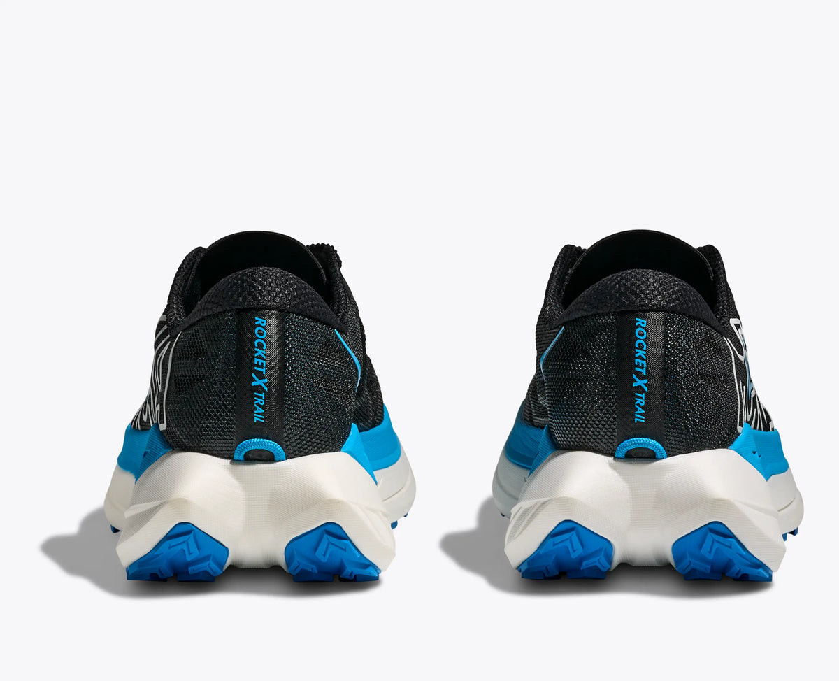 Hoka Women'S Rocket X Trail Black Skyward Blue
