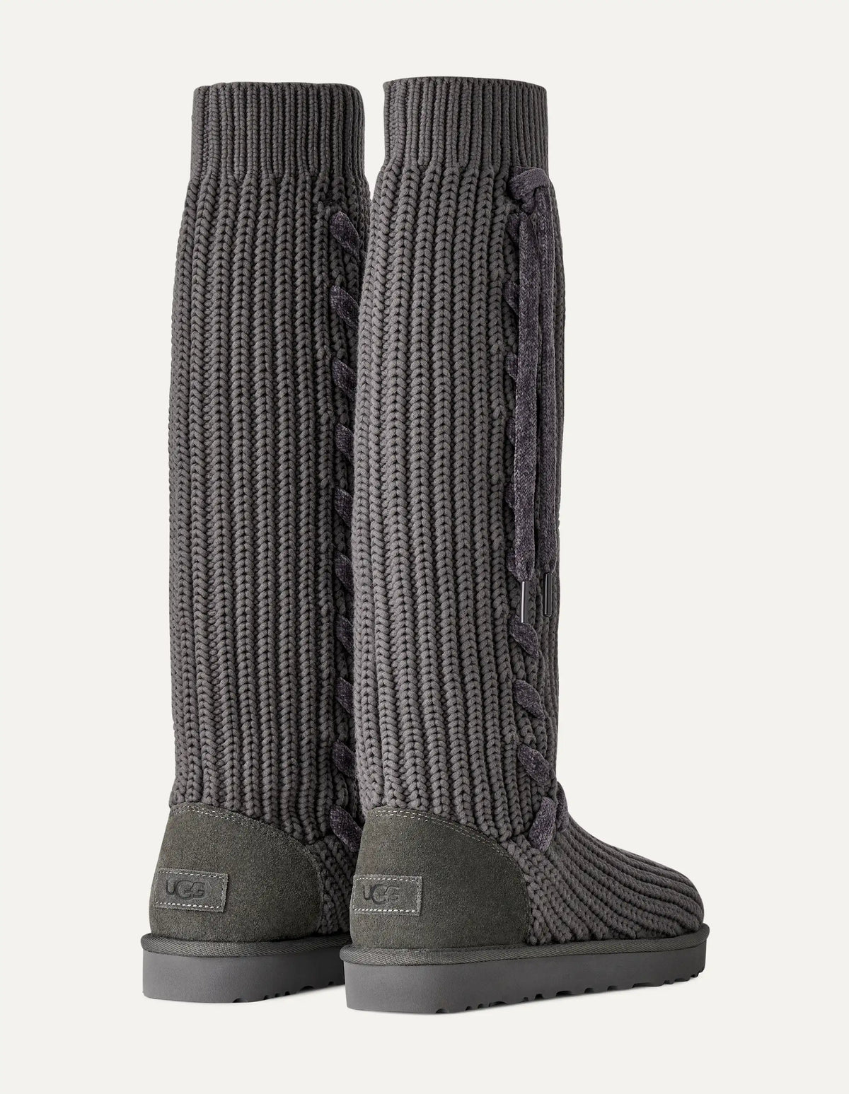 Ugg Classic Tall Whipstitch Knit Charcoal
