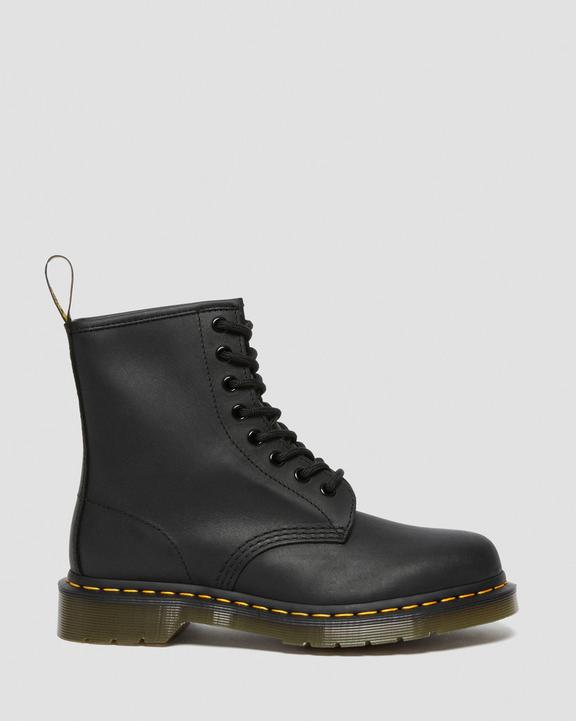 1460 Greasy Leather Lace Up Boots - Black - Mens