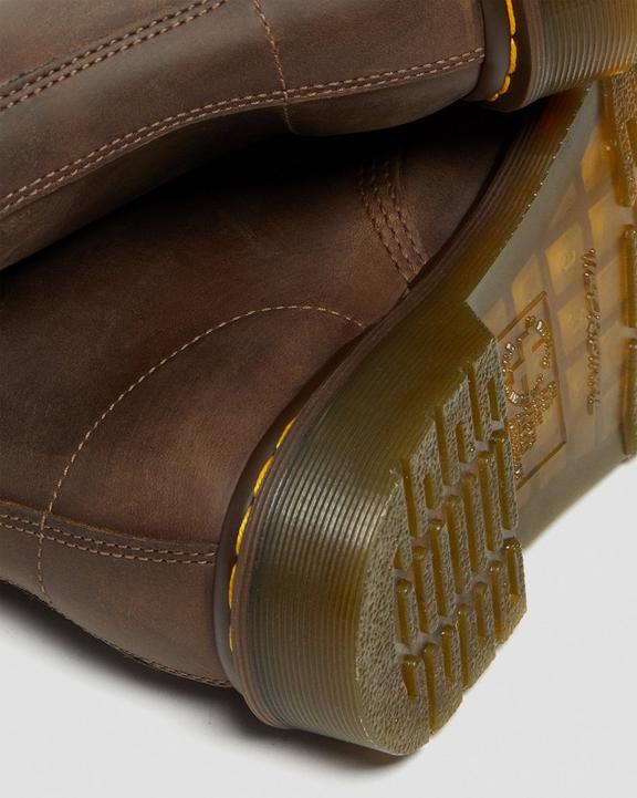 1460 Crazy Horse Leather Lace Up Boots - Brown - Mens