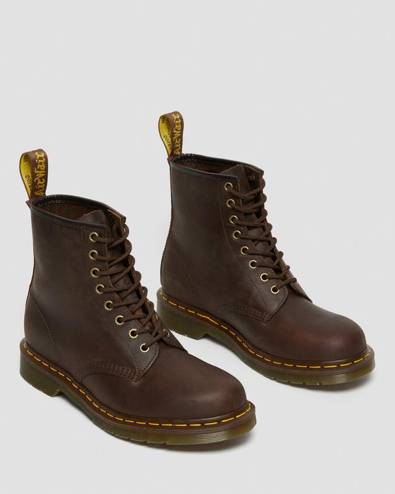 Dr Martens Crazy Horse Leather Lace Up Boots - Brown