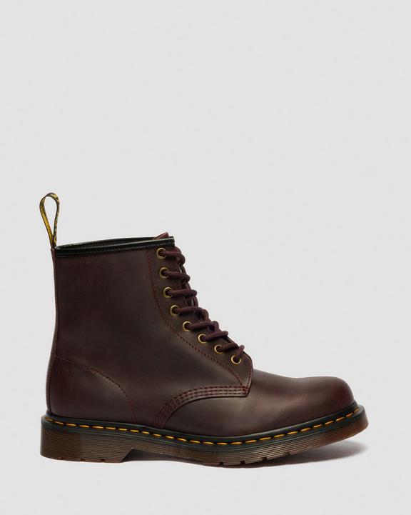 Dr Martens Crazy Horse Leather Boots - Cherry Red