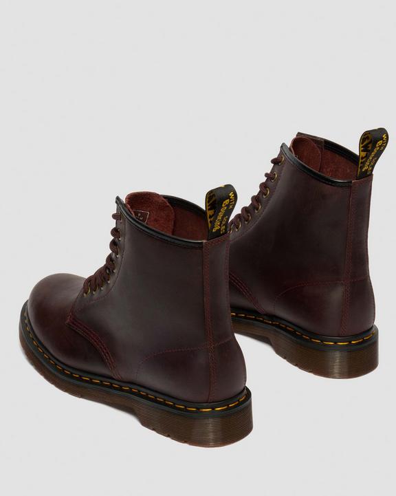Dr Martens Crazy Horse Leather Boots - Cherry Red
