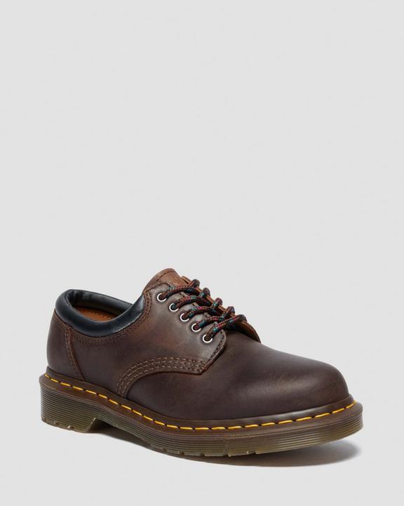 Martens 8053 Crazy Horse Leather Casual Shoes Dark Brown Mens UK