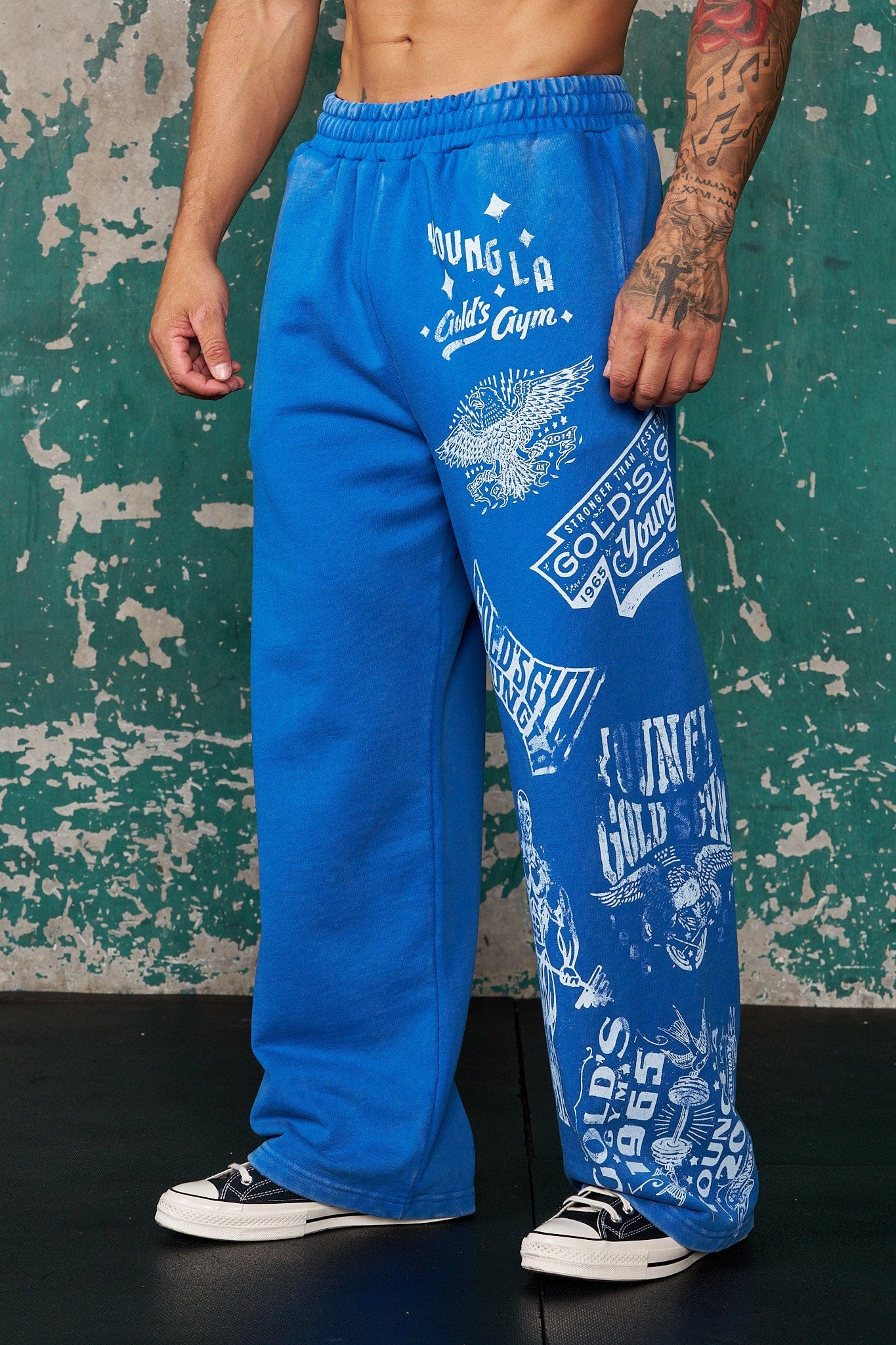 YoungLA 2142 - Golds Gym Evolution Sweats Blue Wash