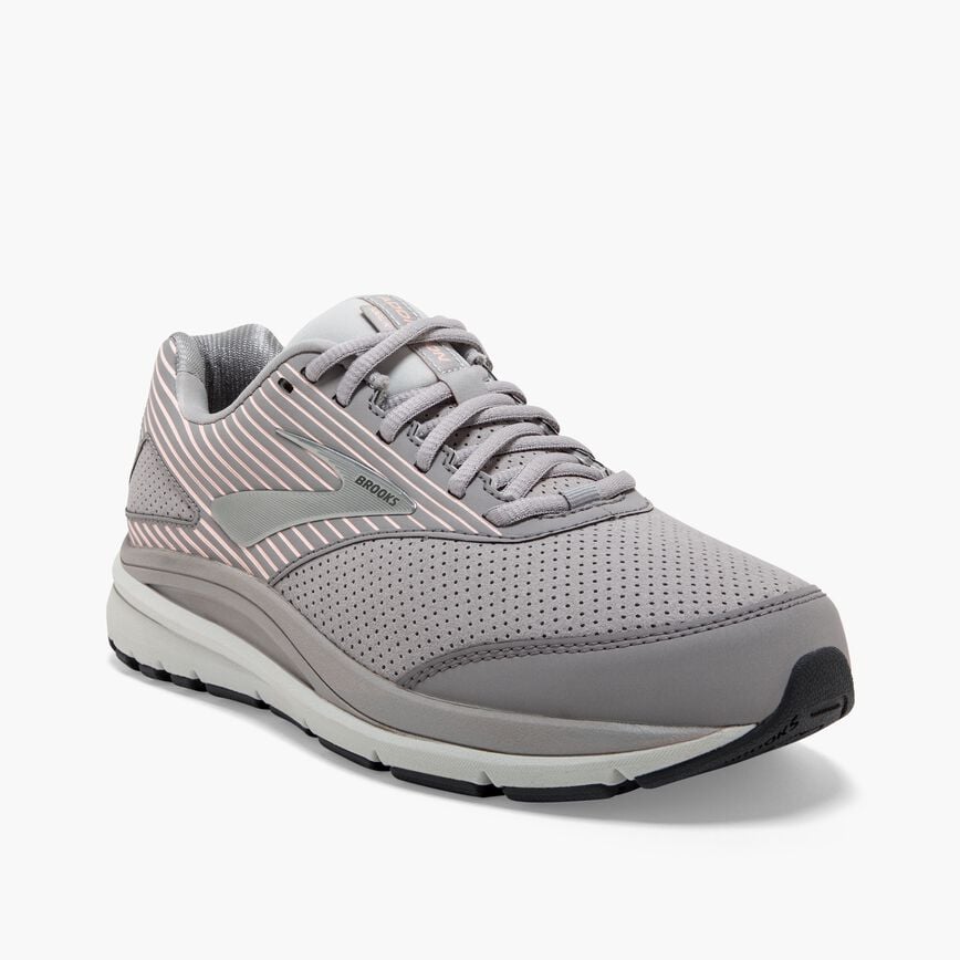 Brooks Addiction Walker Suede Alloy/Oyster/Peach (Women's)