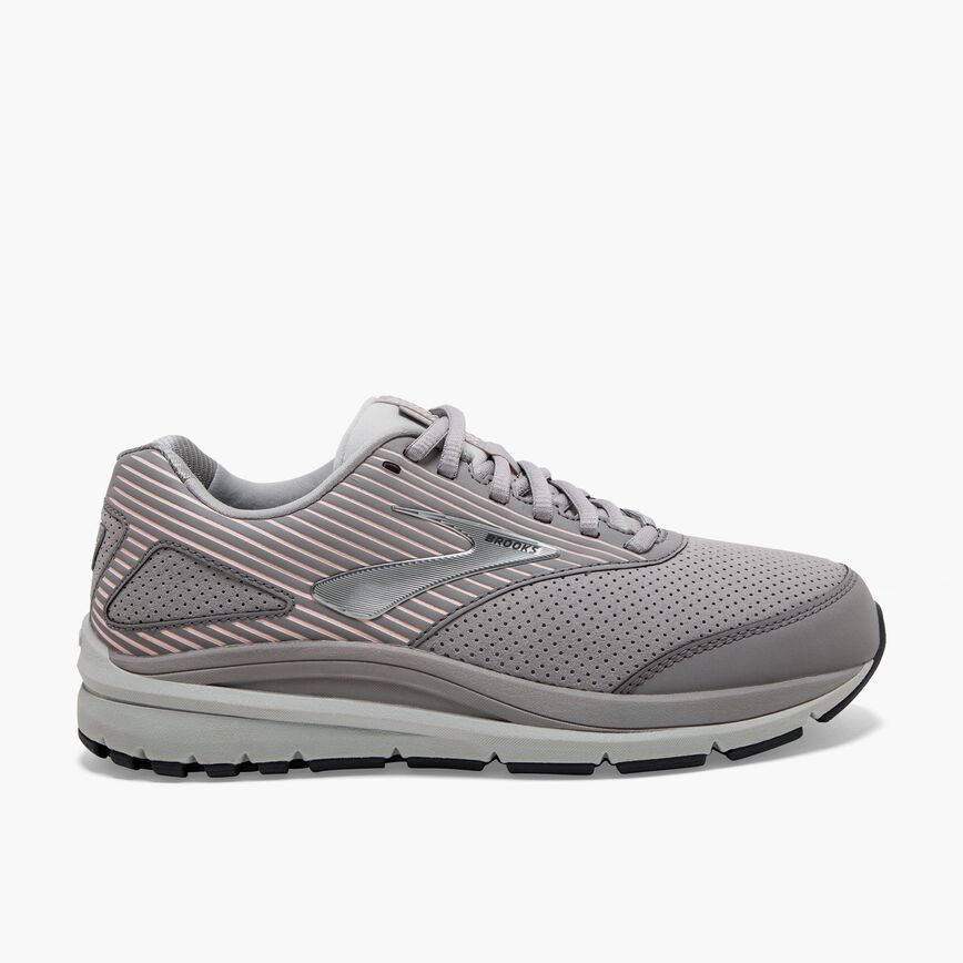 Brooks Addiction Walker Suede Alloy/Oyster/Peach (Women's)