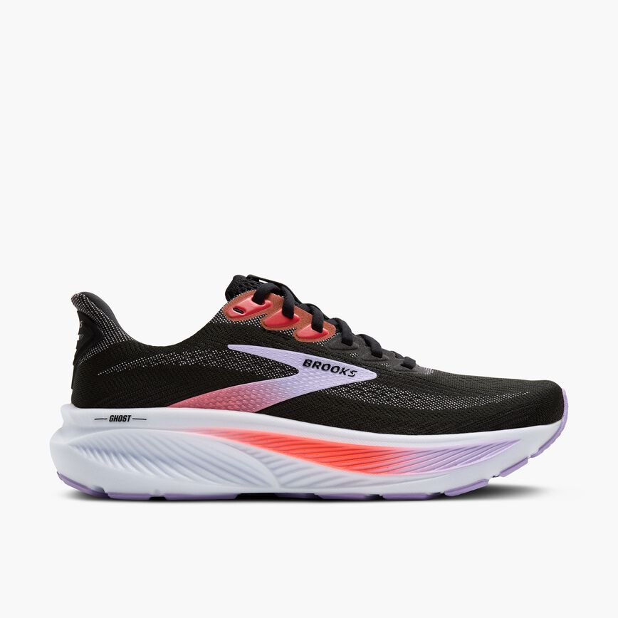 Brooks Ghost 17 Black/Purple/Coral (Women's)