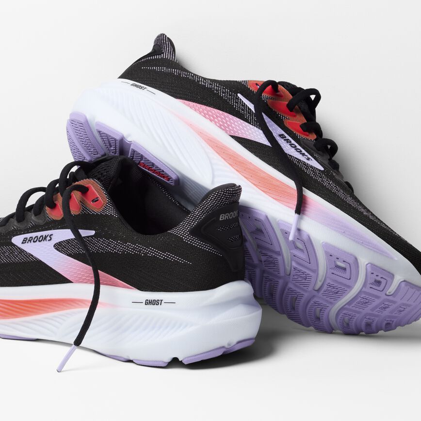 Brooks Ghost 17 Black/Purple/Coral (Women's)
