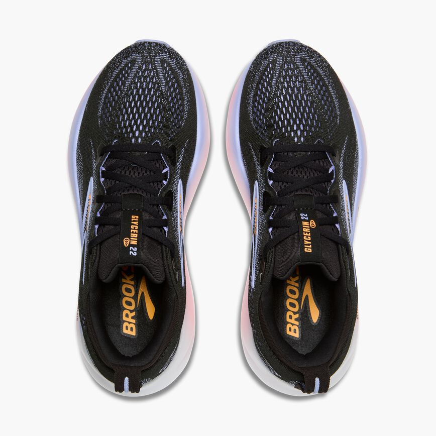 Brooks Glycerin 22 Black/Blue Heron/Orange (Women's)