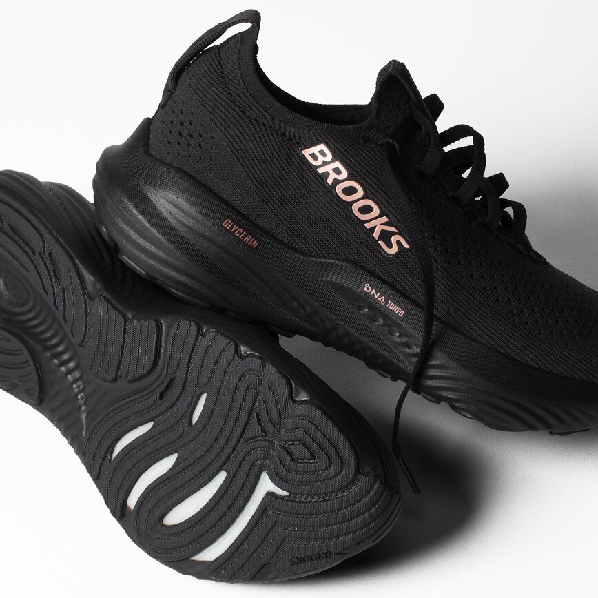 Brooks Glycerin StealthFit 22 Black/Grey/Rose Gold (Women's)