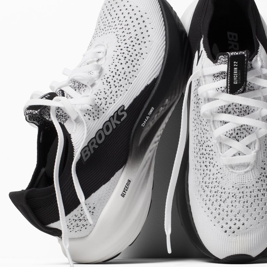 Brooks Glycerin StealthFit 22 White/Grey/Black (Women's)