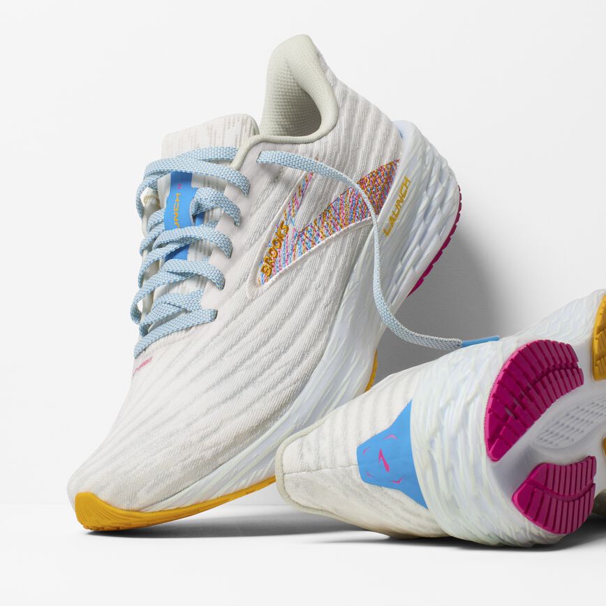 Brooks Launch 11 White/Murmur/Blithe (Women's)