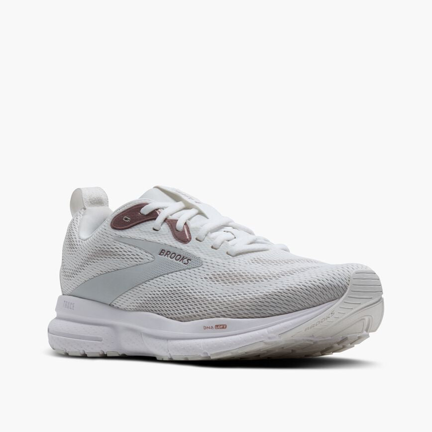 Brooks Trace 4 White/Oyster/Rose (Women's)