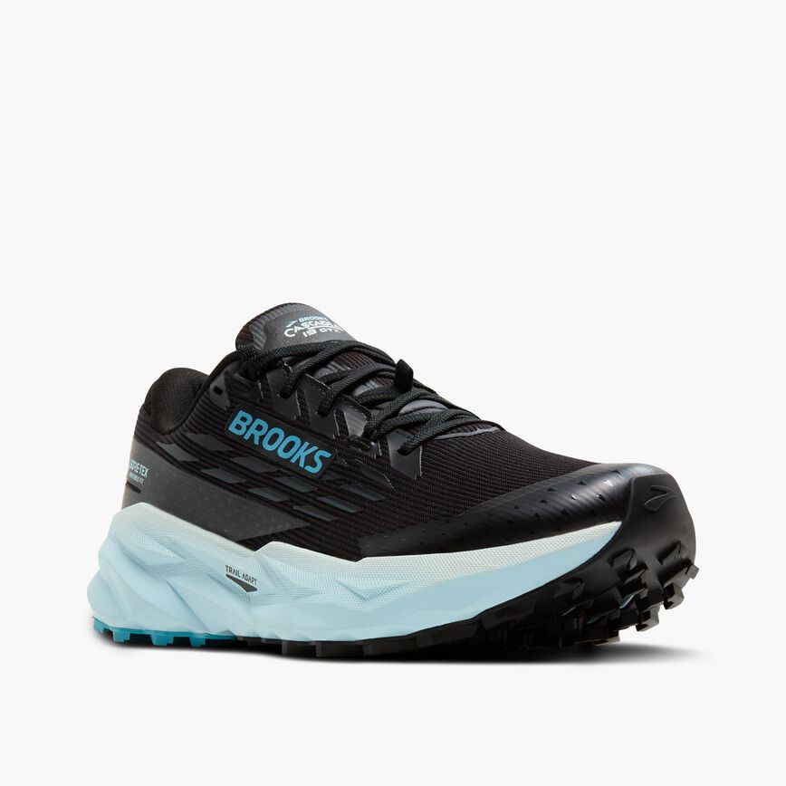 Brooks Cascadia 19 GTX Black/Ebony/Blue Flower (Women's)