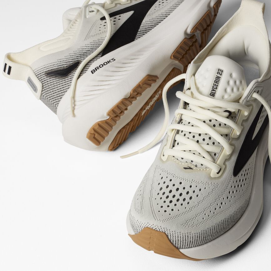 Brooks Glycerin 23 White/Black/Biscuit (Women's)