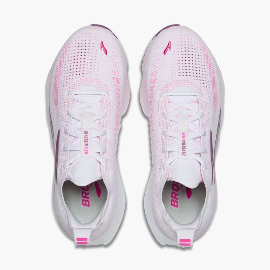 Brooks Glycerin Flex White/Cyber Pink/Argyle (Women's)