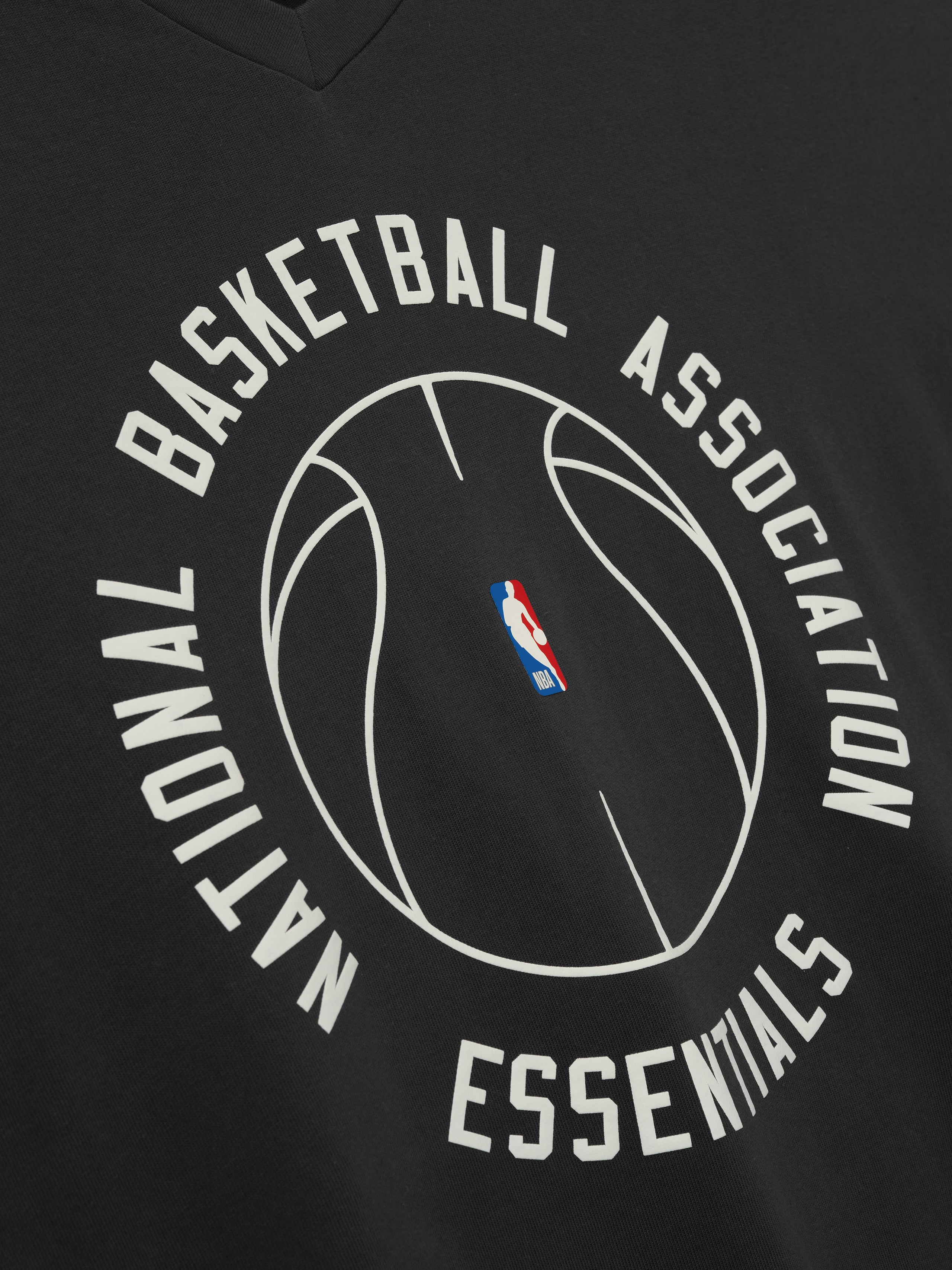 Essentials Nba X Barkley Hendricks Long Sleeve V-Neck Tee Faded Black