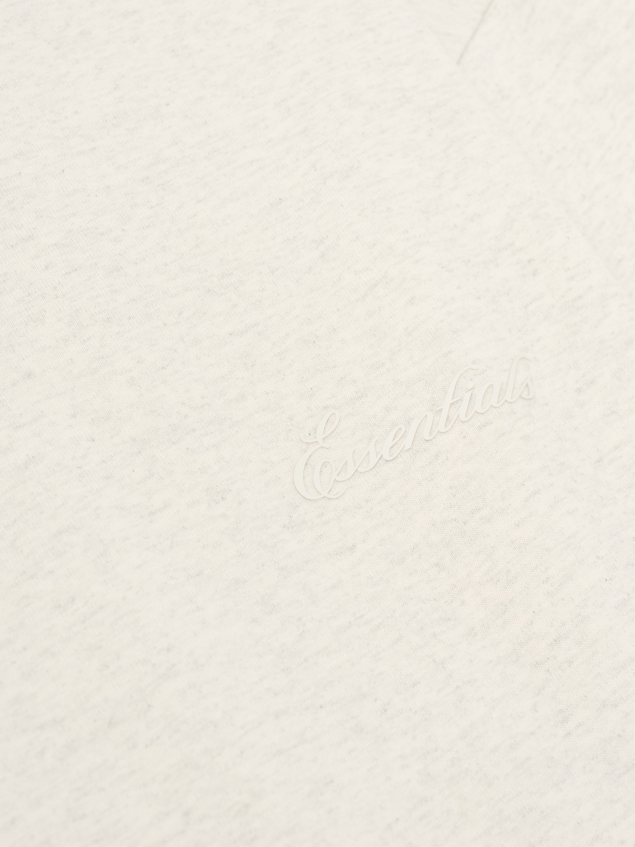 Essentials Embroidered Classic Long Sleeve Tee Oatmeal Heather