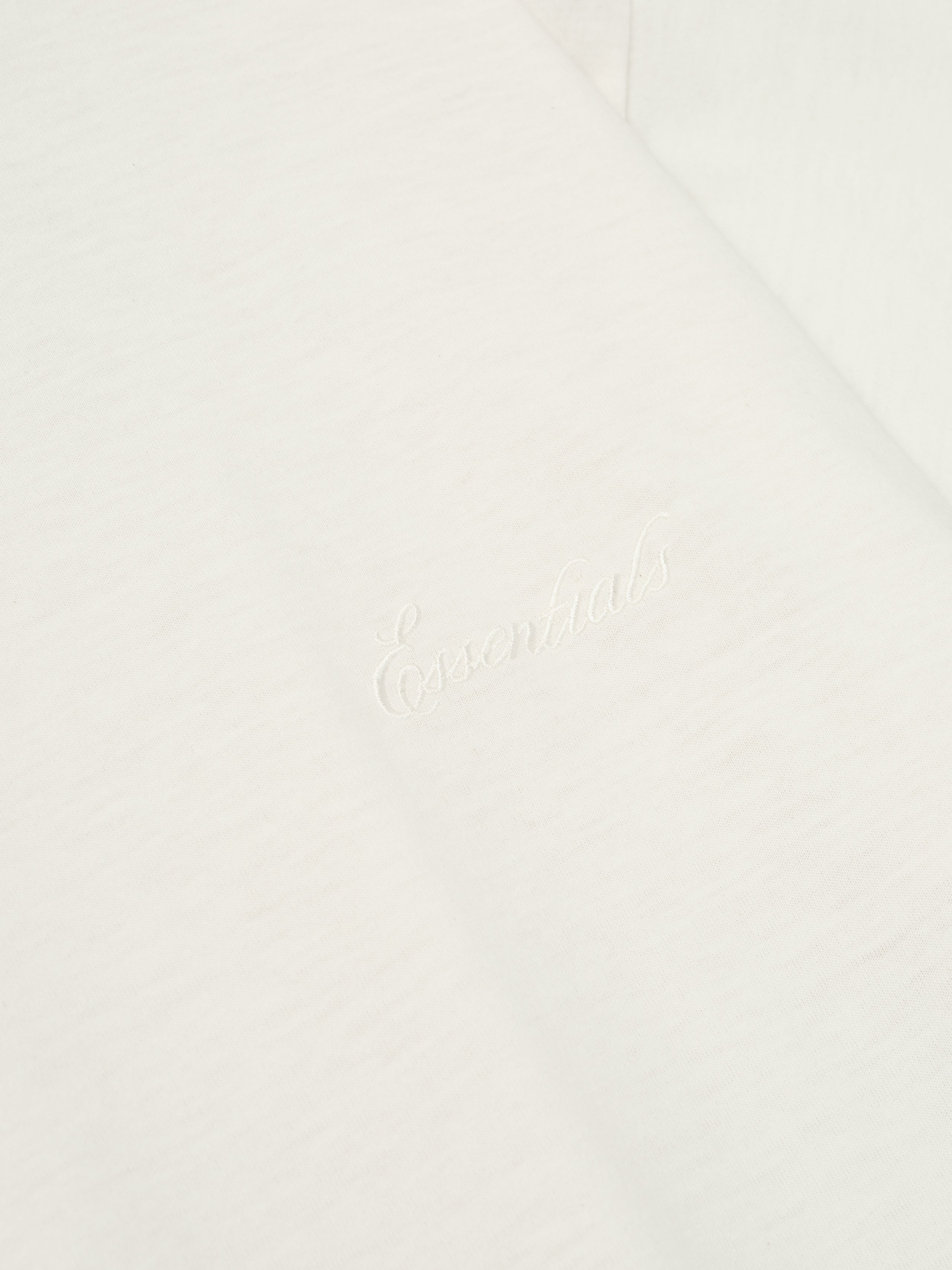 Essentials Embroidered Essential Tee Ivory