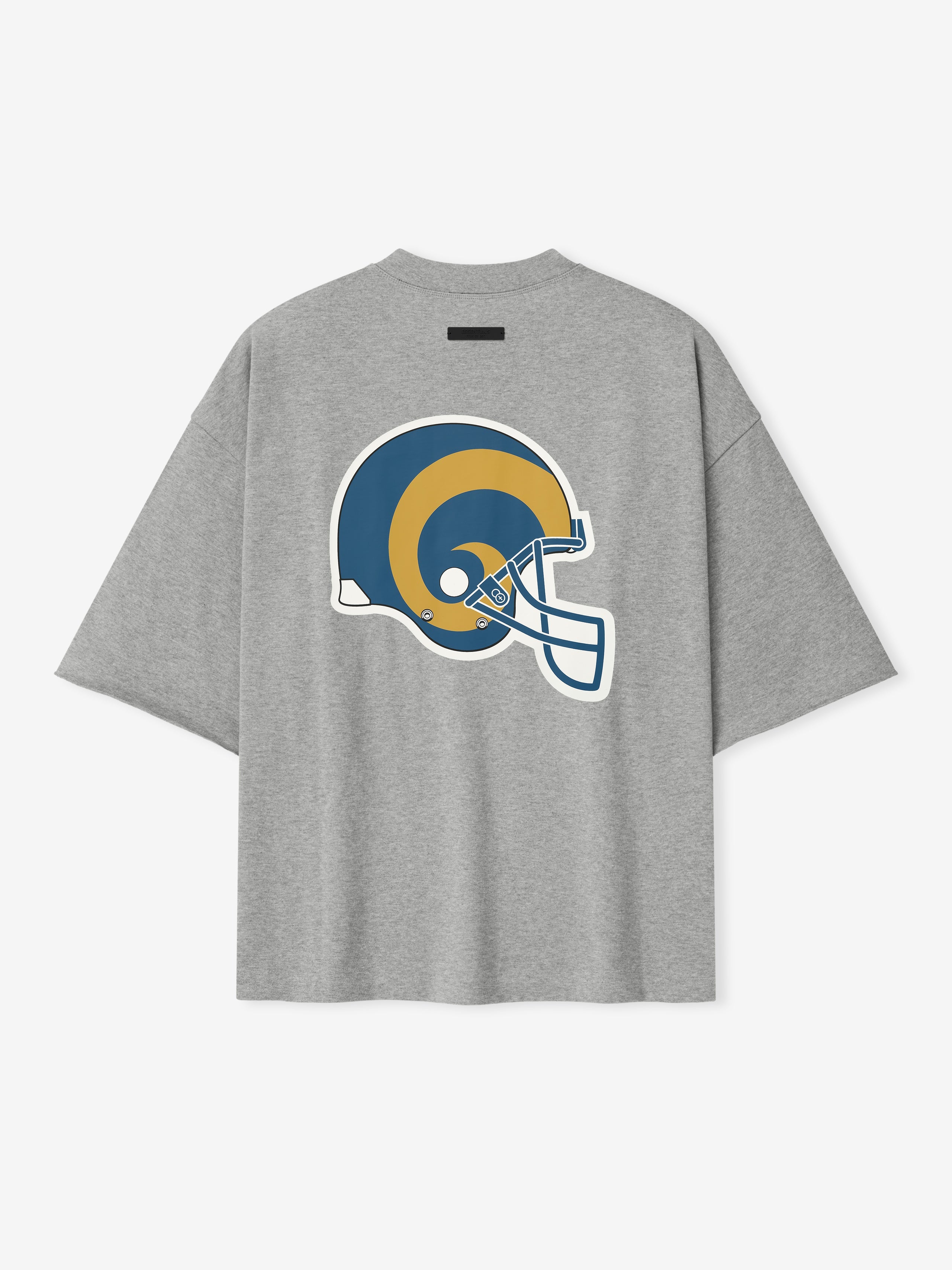 Essentials Rams 90S 3/4 Sleeve Football Tee Concrete Heather