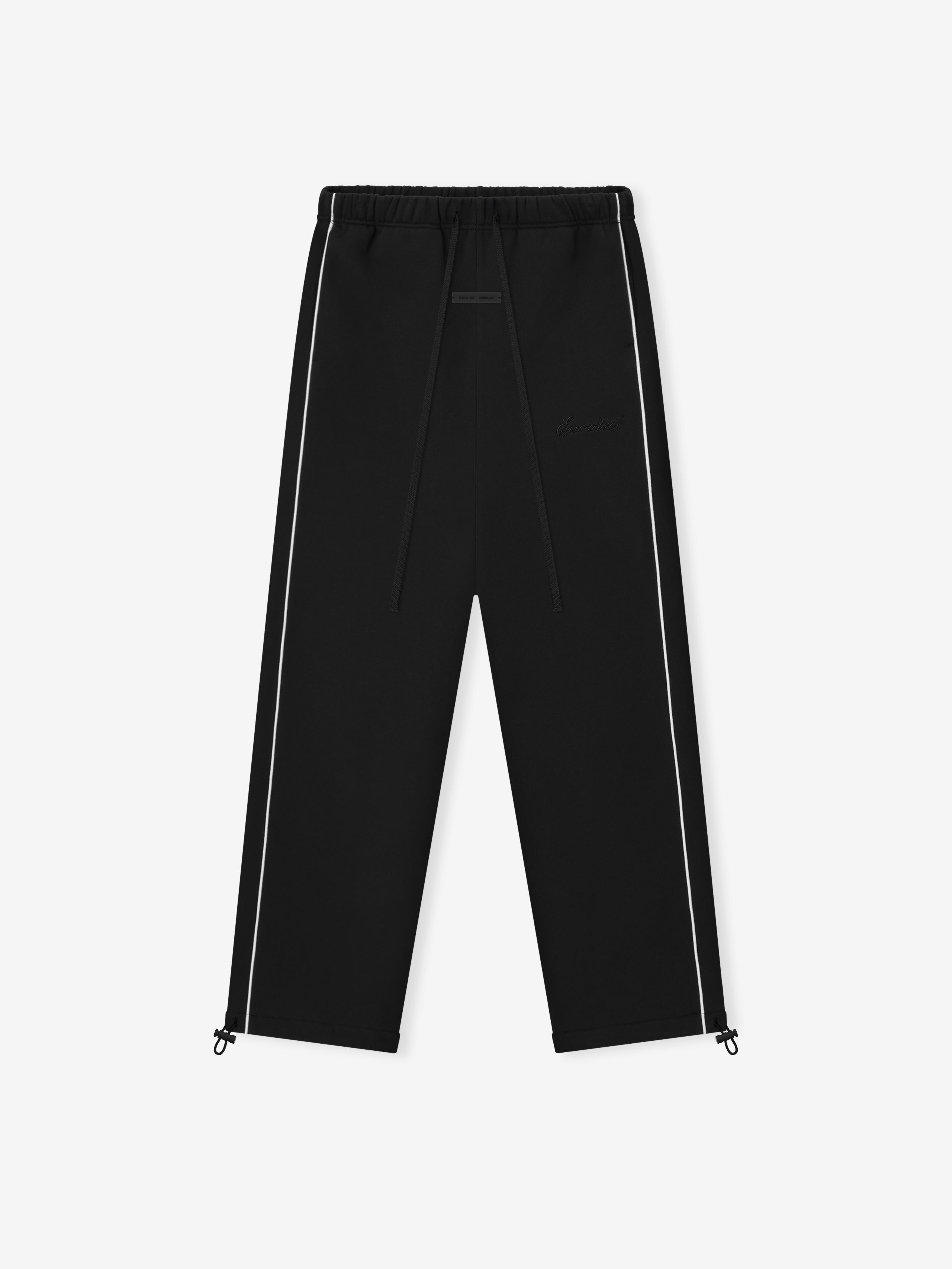 Essentials Relaxed Fleece Sweatpant With Piping Jet Black/Cloud White