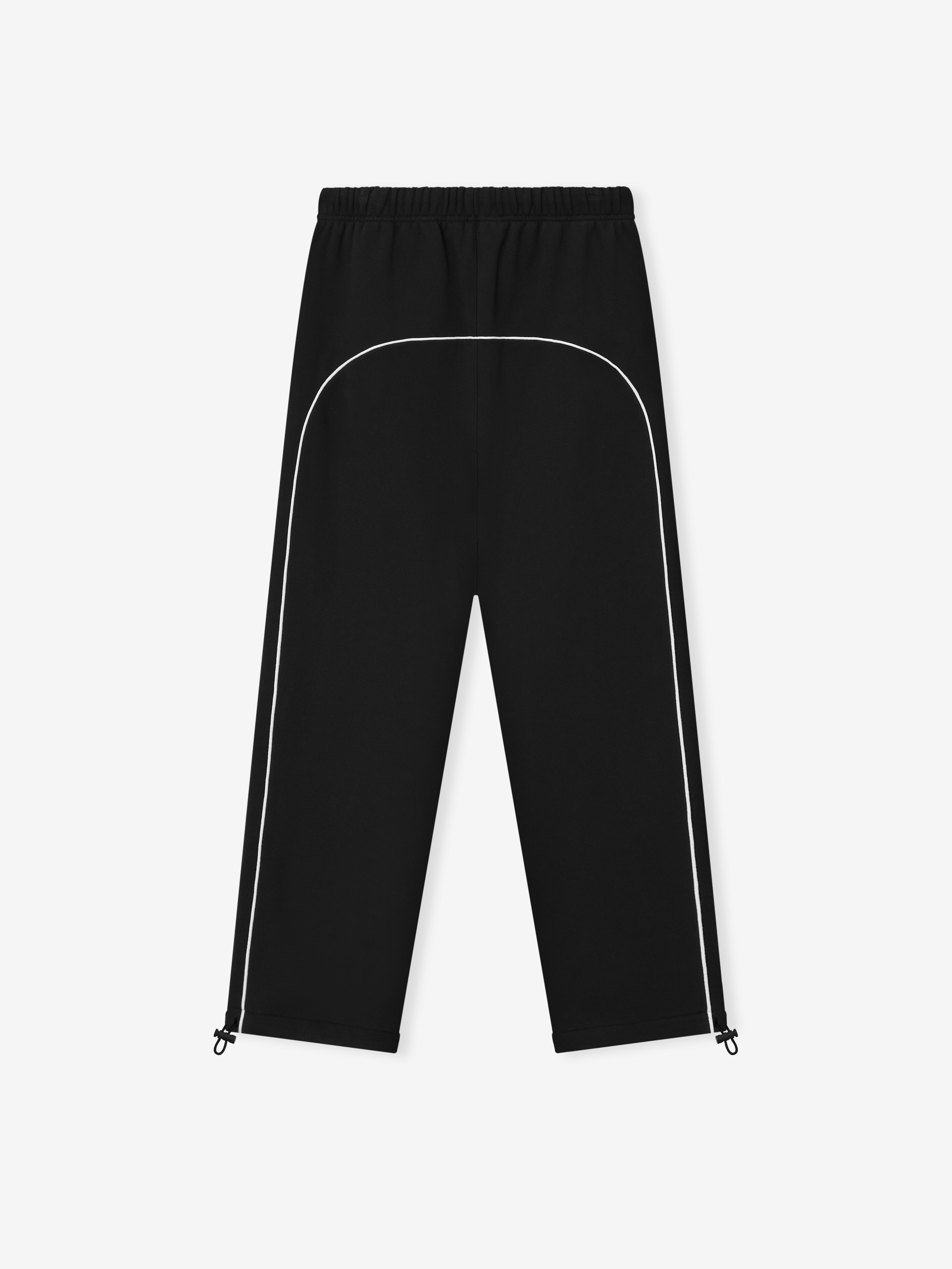 Essentials Relaxed Fleece Sweatpant With Piping Jet Black/Cloud White
