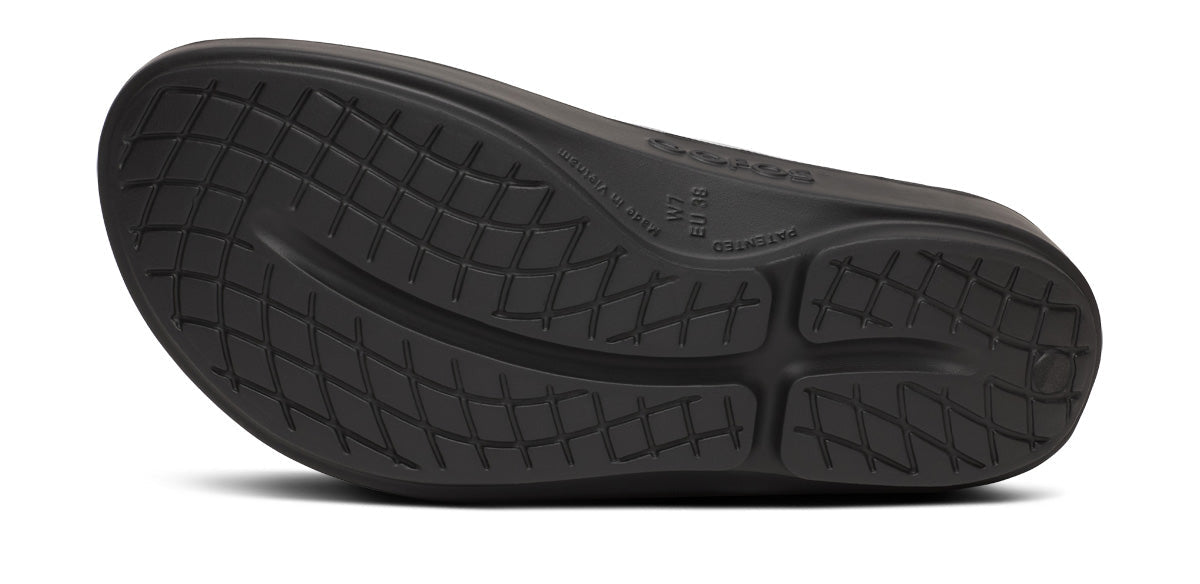 Oofos Women's Luxe Sandal Shimmer Blue