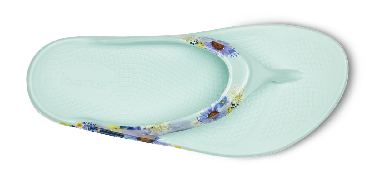 Oofos Women's Limited Sandal Mint Blossom