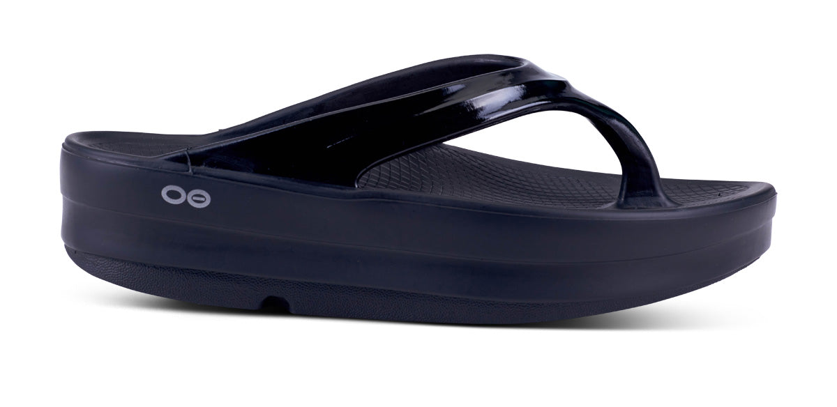 Oofos Women's Platform Sandal Black