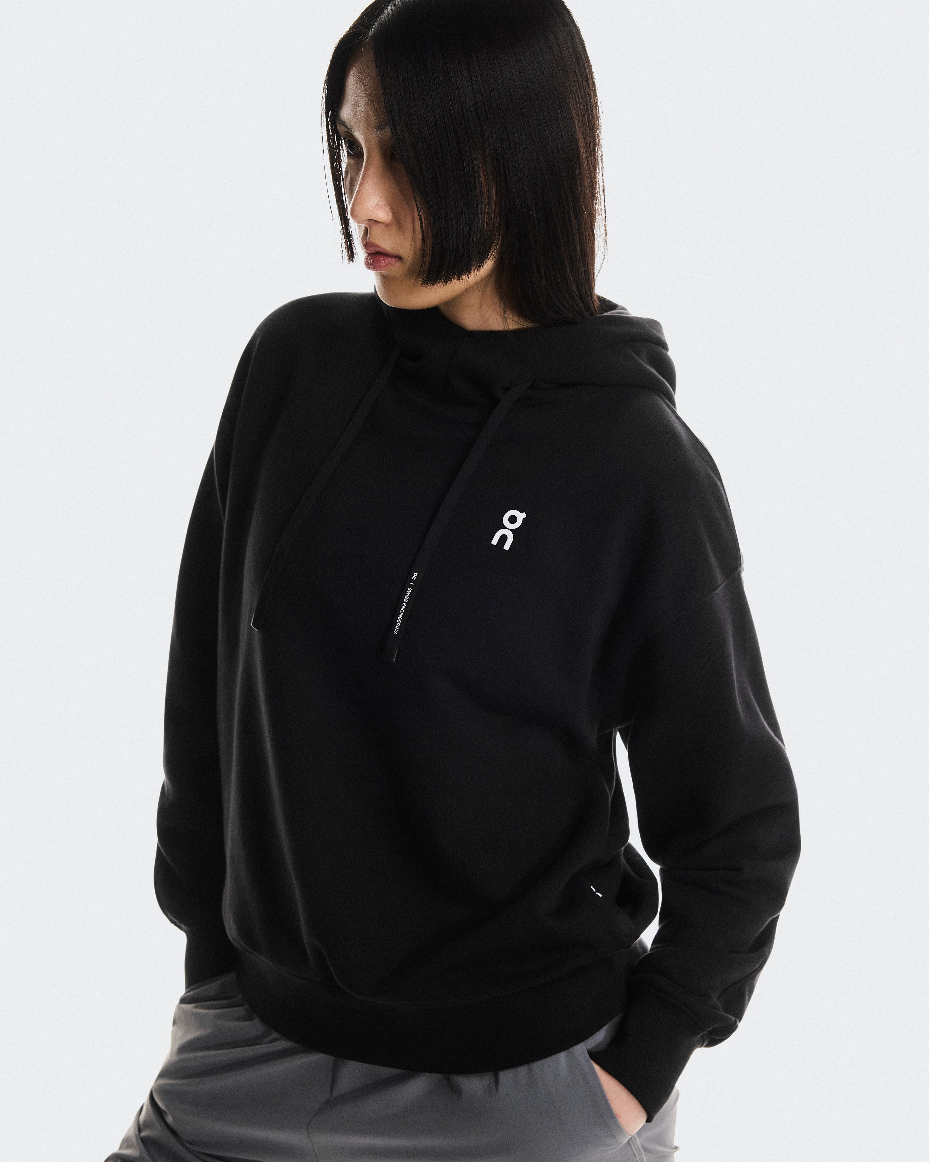 On Club Hoodie Graphic Black | Olive (Women'S)