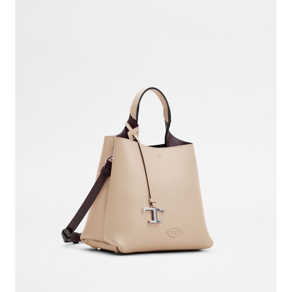 Tods Bag In Leather Mini Off White