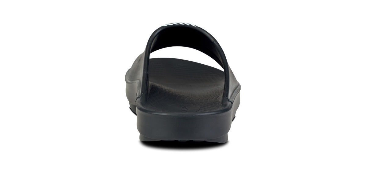 Oofos Women's Sport Slide White & Black