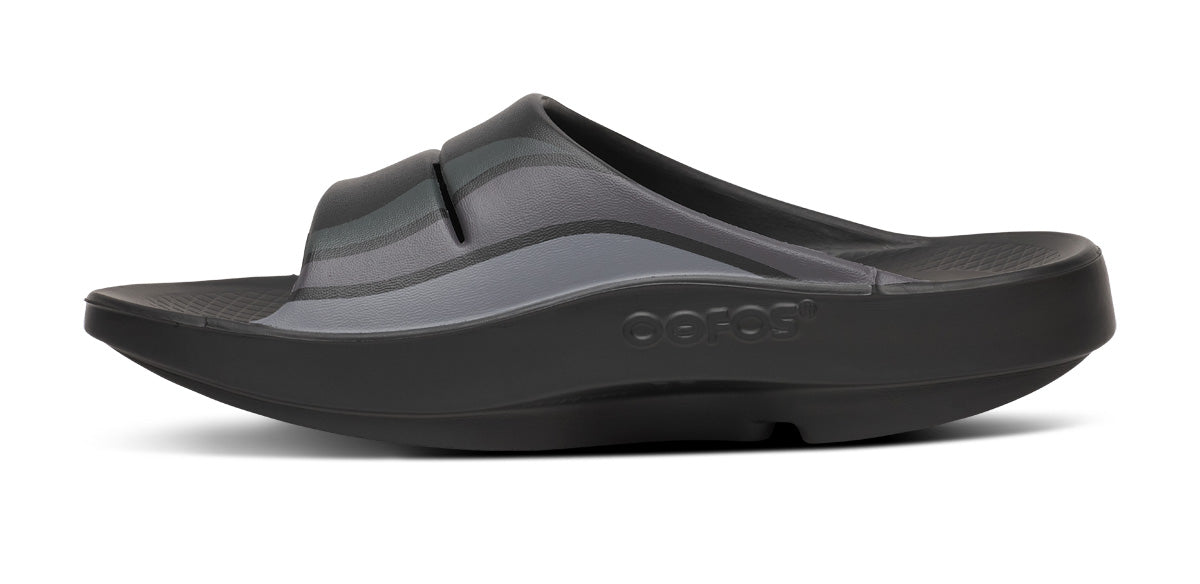 Oofos Women's Sport Slide Black Wave