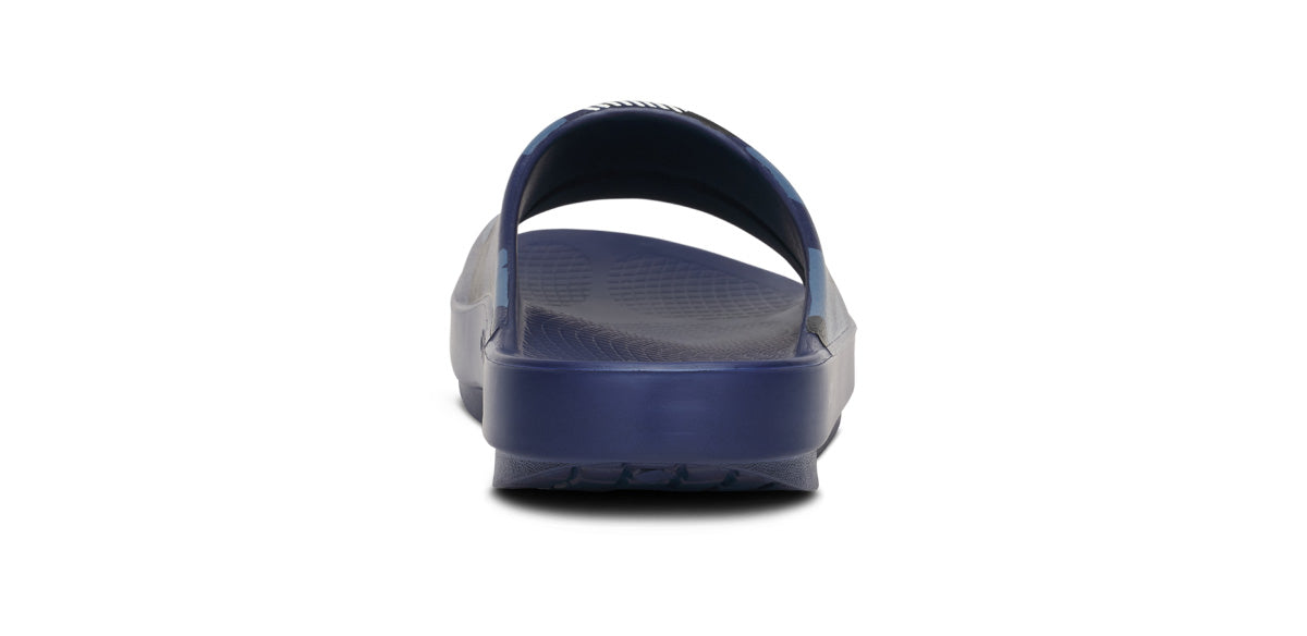 Oofos Women's Sport Slide Navy Camo