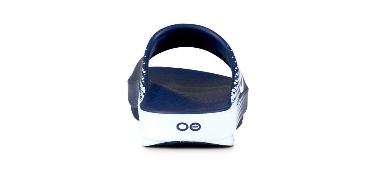 Oofos Women's Sport Slide Navy Matrix