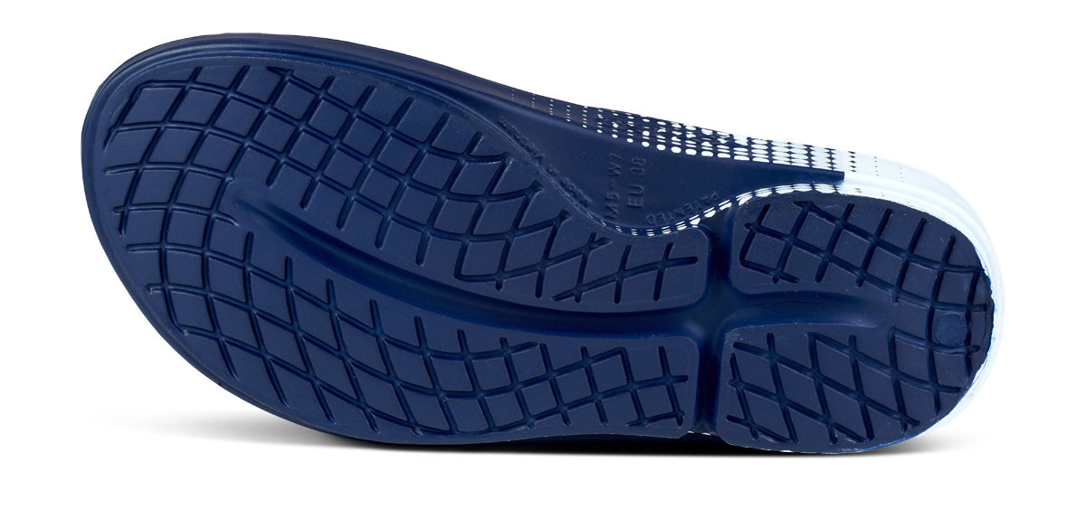 Oofos Men's Sport Slide Navy Matrix