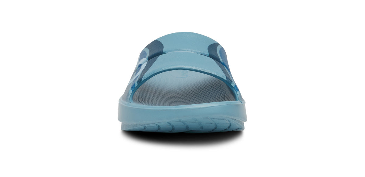 Oofos Women's Sport Slide Ocean Blue Wave