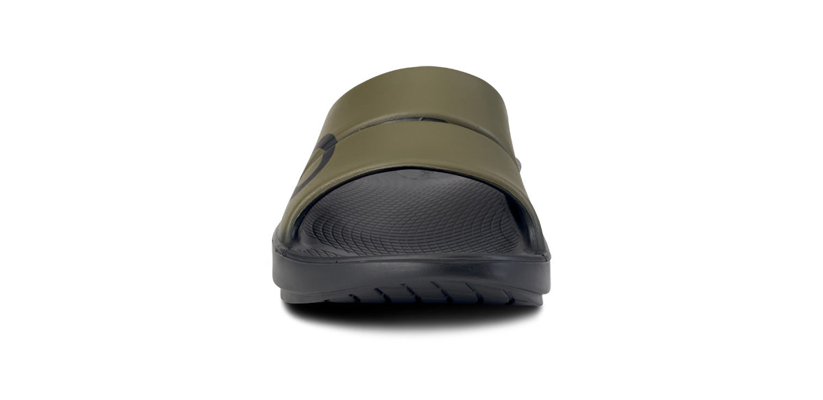 Oofos Women's Sport Slide Tactical Green