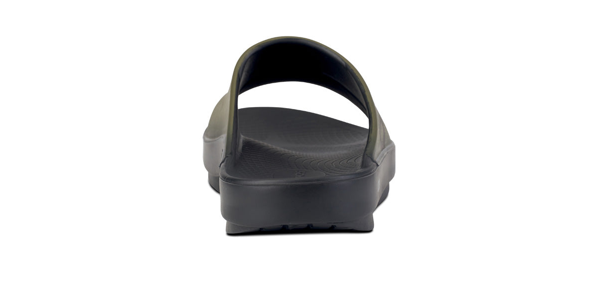 Oofos Women's Sport Slide Tactical Green