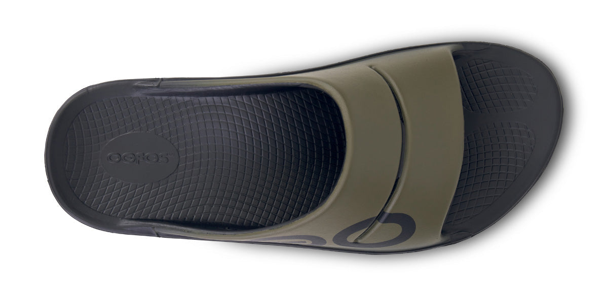 Oofos Men's Sport Slide Tactical Green