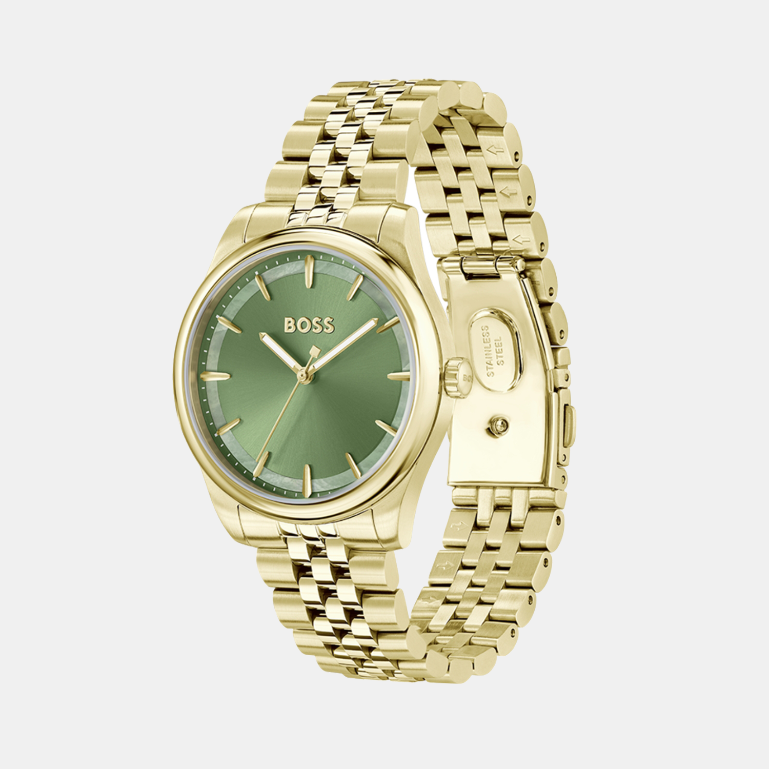 Boss Graceful Women Quartz Mother Of Pearl Dial Analog Stainless Steel Watch 1502780